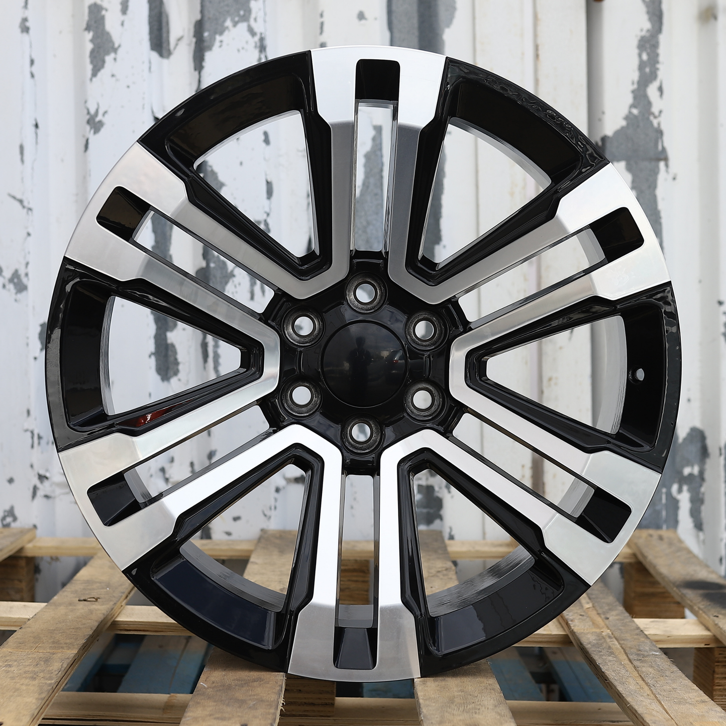 22x9" Black Machined Wheels (6x139.7) Fits Chevy Tahoe Suburban GMC Yukon Cadillac Escalade