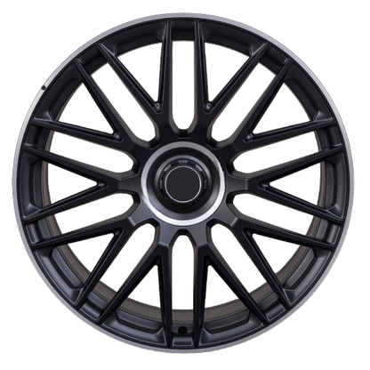 Automotive Wheel Rim Replacement Matte Black Mercedes Style 18 Inch