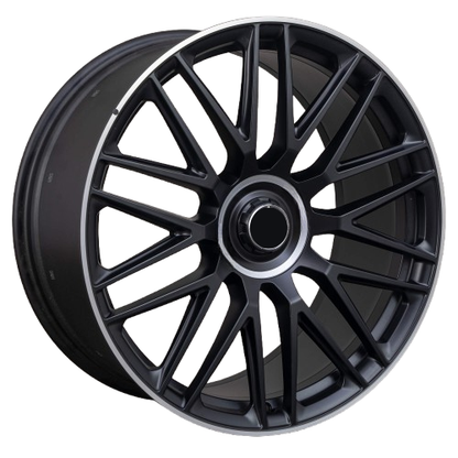 Automotive Wheel Rim Replacement Matte Black Mercedes Style 18 Inch