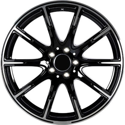 Automotive Wheel Rim Replacement Black Brabus Style 20 Inch