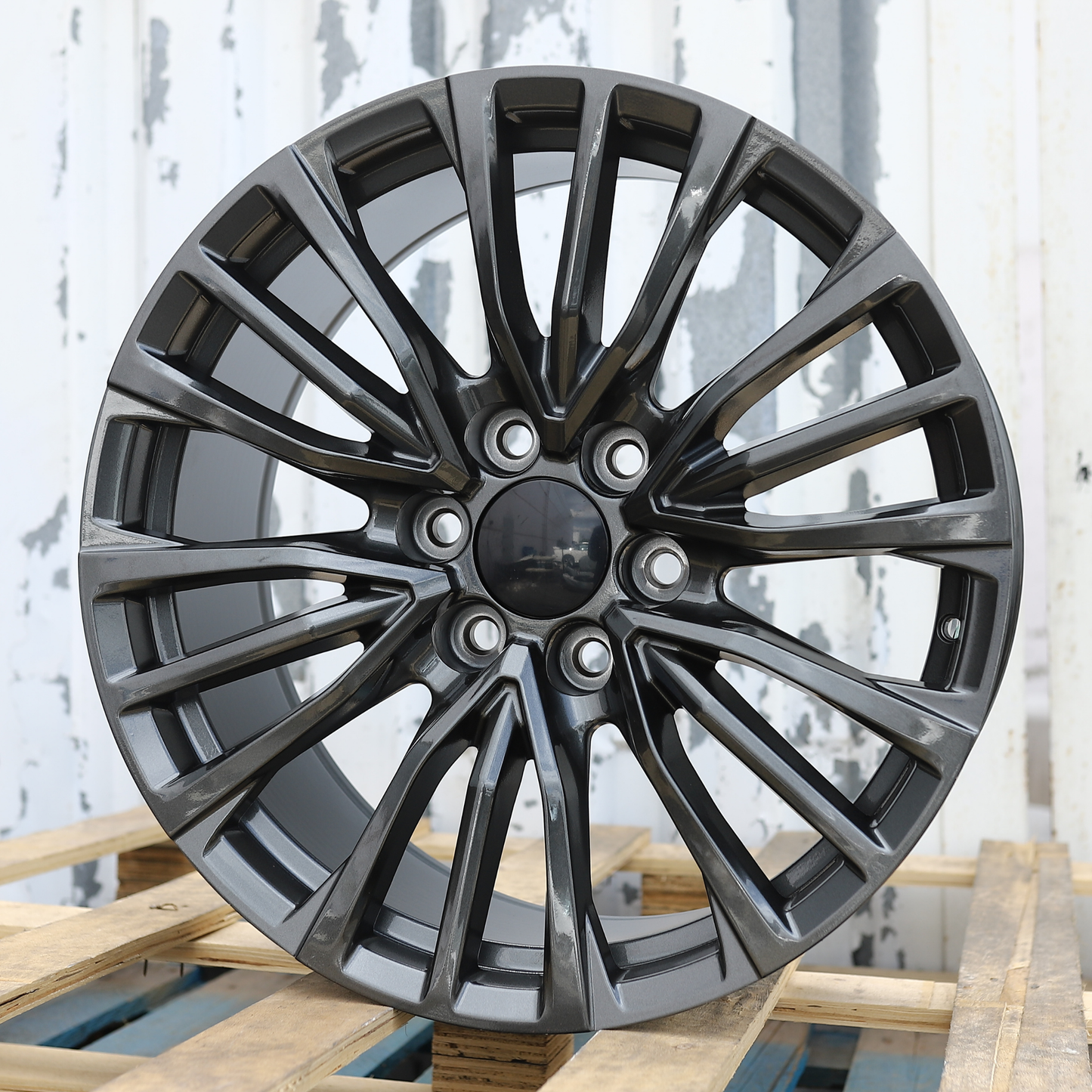 22x9" Gray Wheels (6x139.7) Fits Chevy Tahoe Suburban GMC Yukon Cadillac Escalade