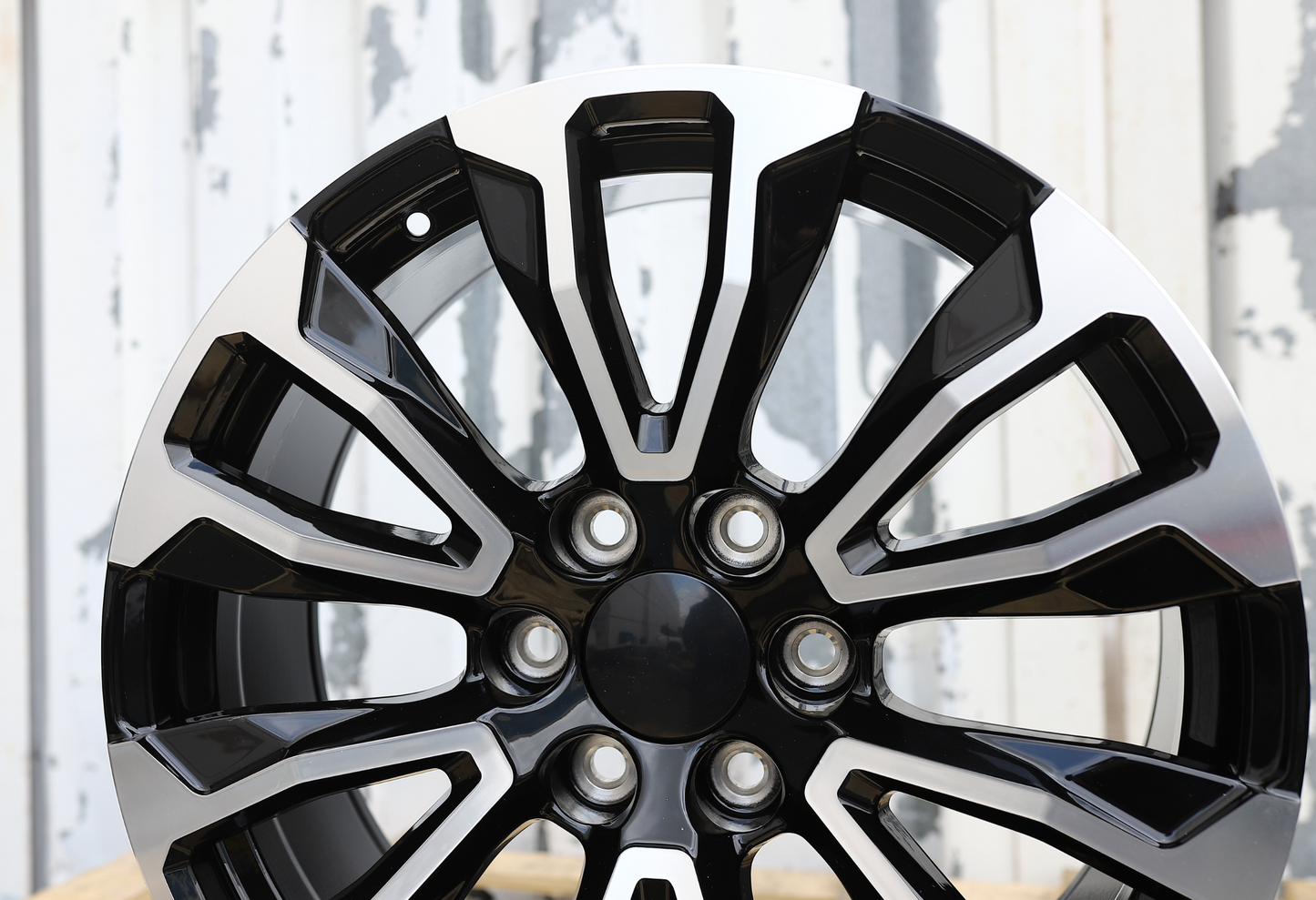 22x9" Black Machine Wheels (6x139.7) Fits Chevy Tahoe Suburban GMC Yukon Cadillac Escalade