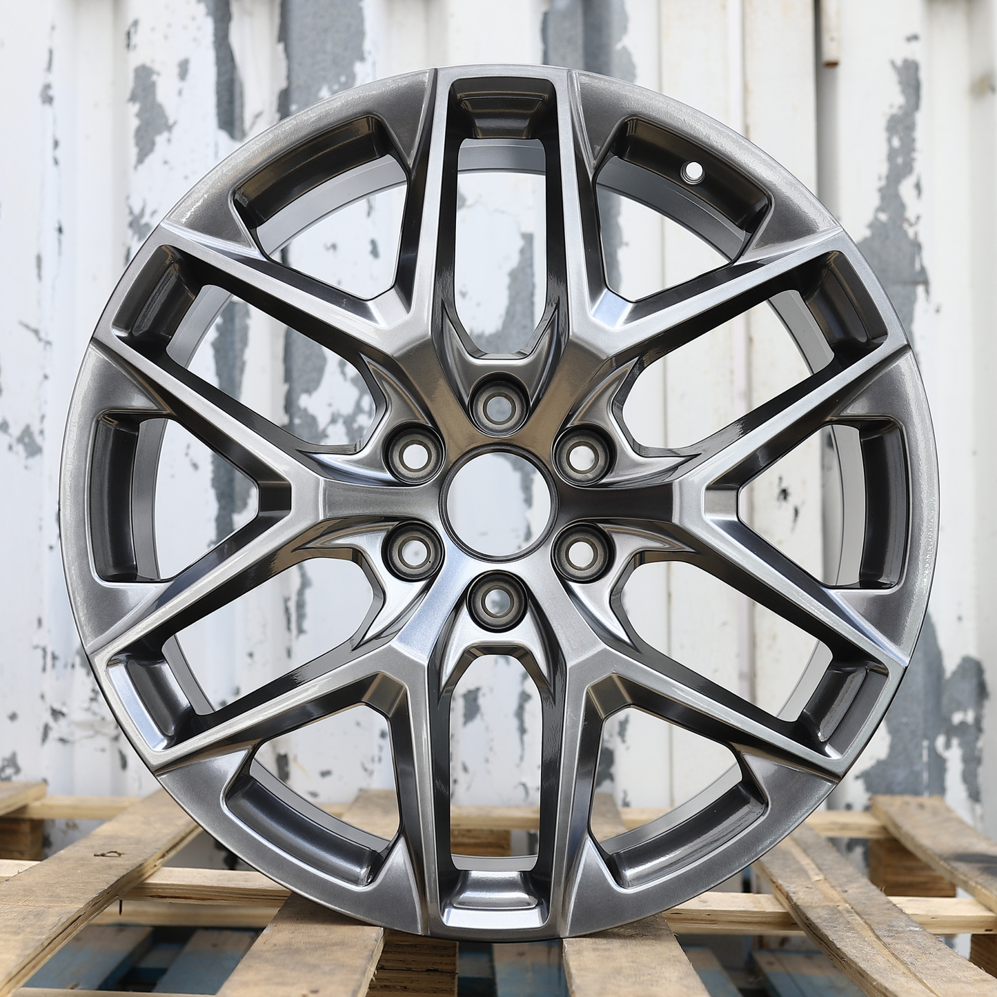 22x9" Hyper Black Wheels (6x139.7) Fits Chevy Tahoe Suburban GMC Yukon Cadillac Escalade