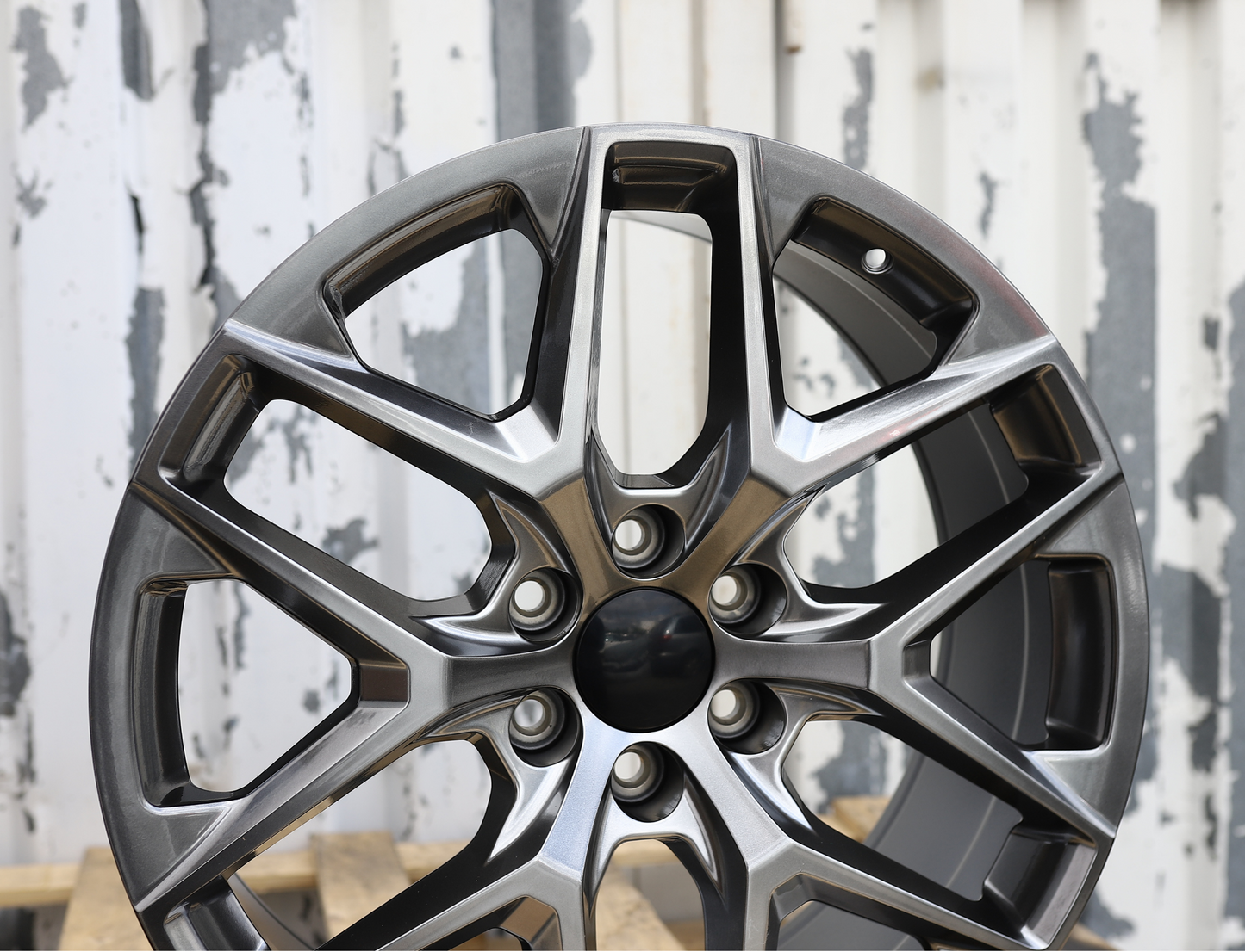 22x9" Hyper Black Wheels (6x139.7) Fits Chevy Tahoe Suburban GMC Yukon Cadillac Escalade