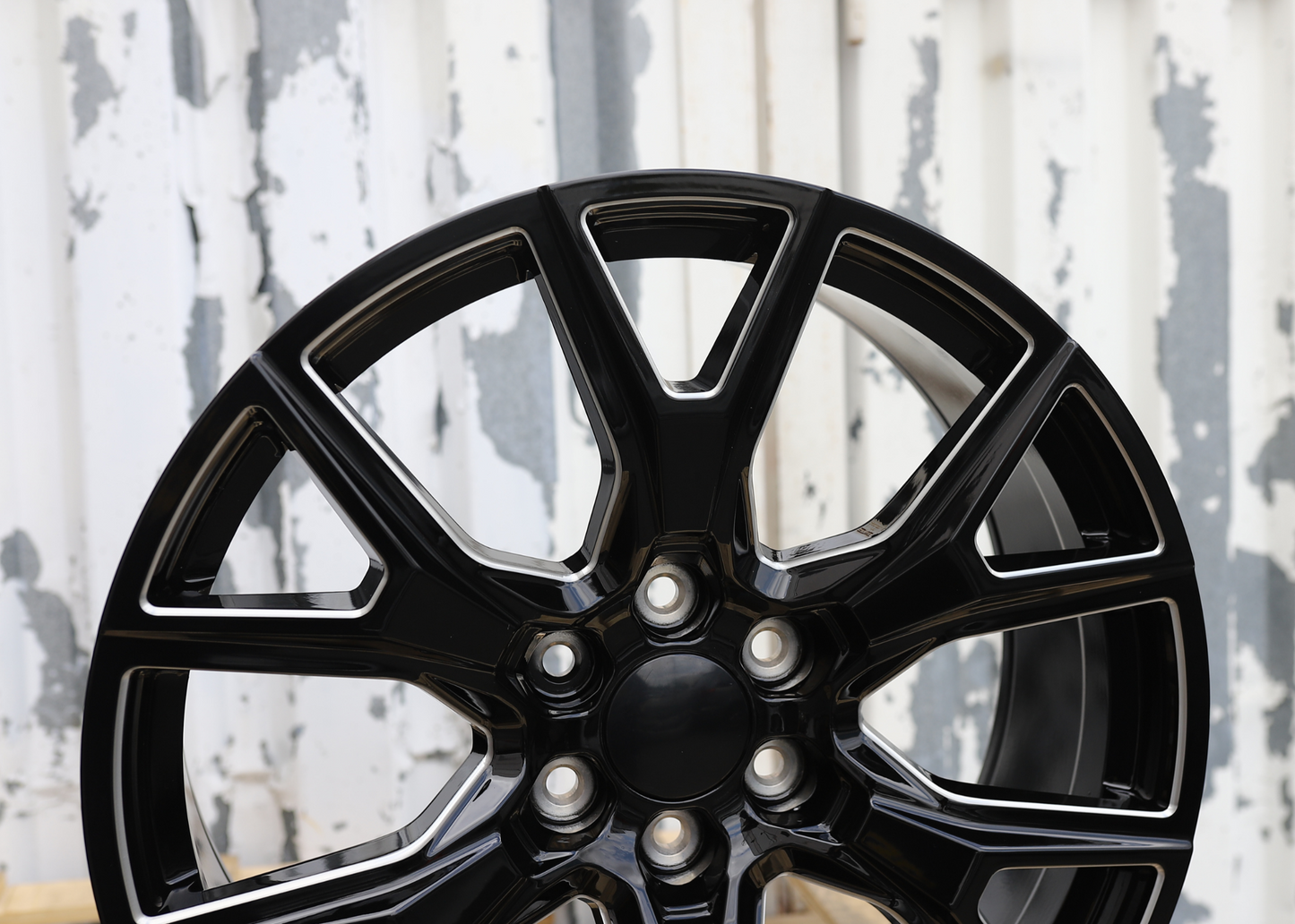 22x9" Black Milled Wheels (6x139.7) Fits Chevy Tahoe Suburban GMC Yukon Cadillac Escalade