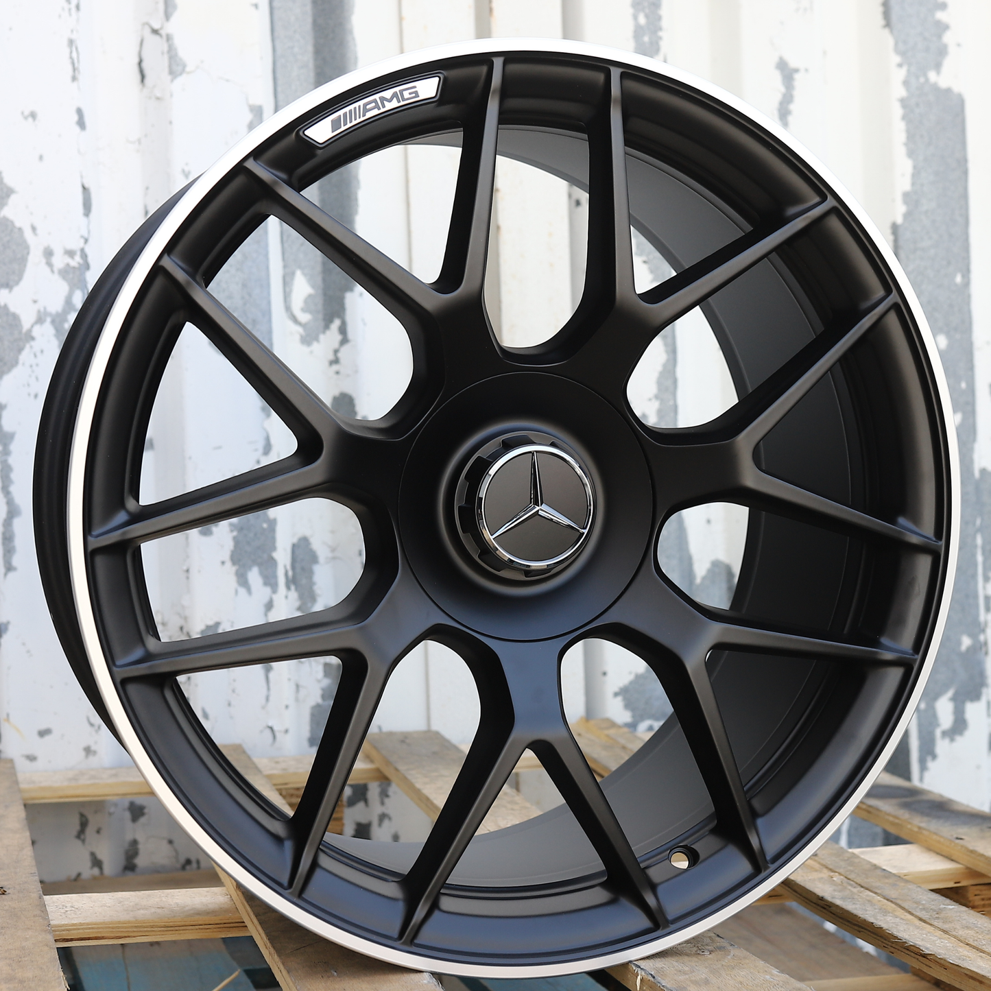 20x8.5"/20x9.5" Satin Black Mercedes E63 AMG Style Wheels (5x112) Fits E-Class C-Class CLS GLC AMG
