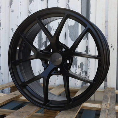19x9.5" Satin Black RI-A BBS Style Wheels (5x114.3) Fits Nissan 370Z Infiniti G37 Q50 Lexus IS350 WRX STI