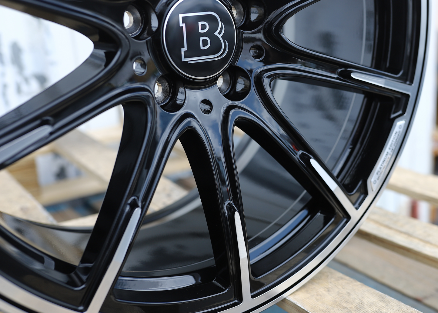 19x8.5"/19x9.5" Black Machine Mercedes BRABUS Style Wheels (5x112) Fits C-Class E-Class S-Class CLS GLC