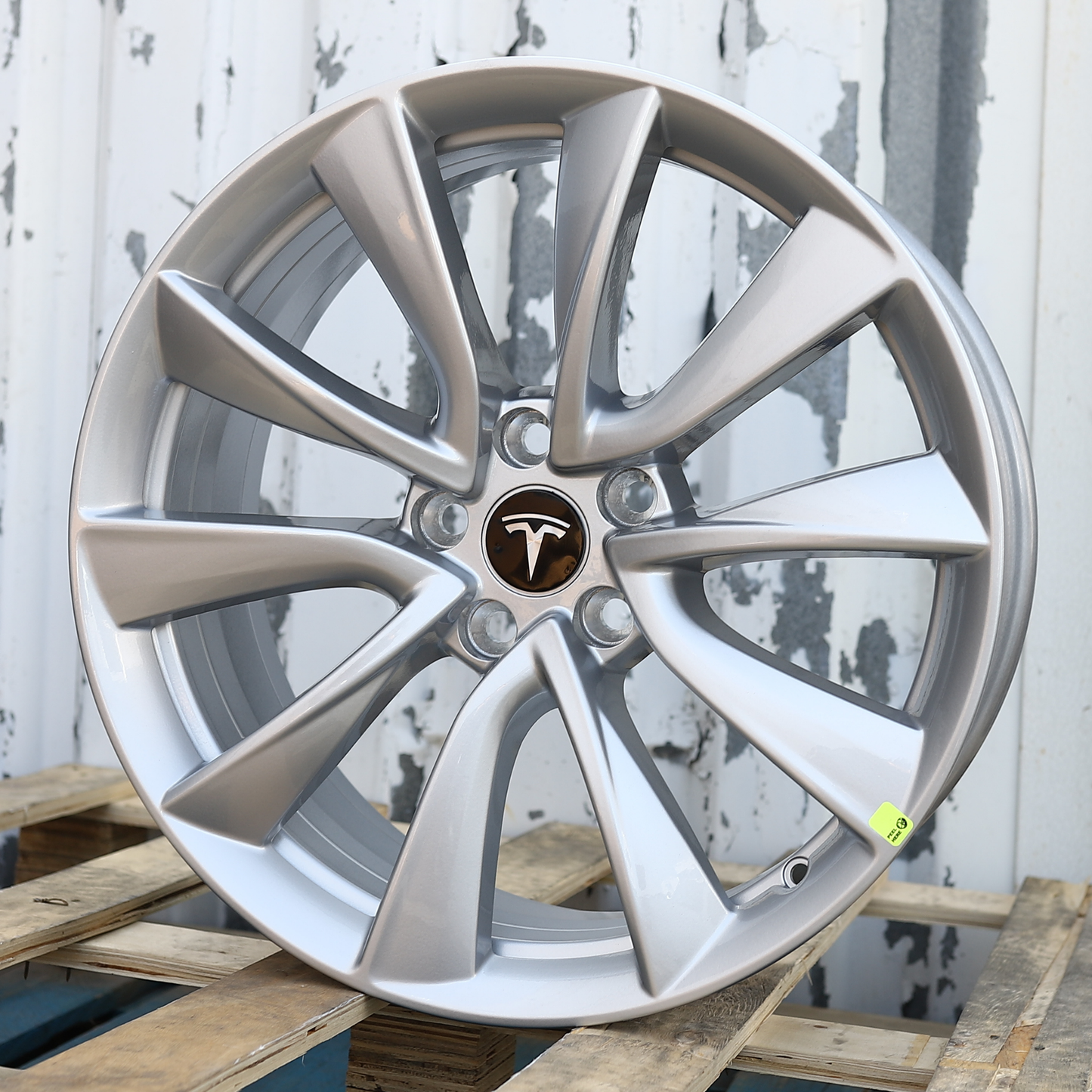 19x8.5" Silver Stiletto Style Wheels (5x114.3) Fits Tesla Model 3 & Model Y AWD/RWD, Long Range & Performance