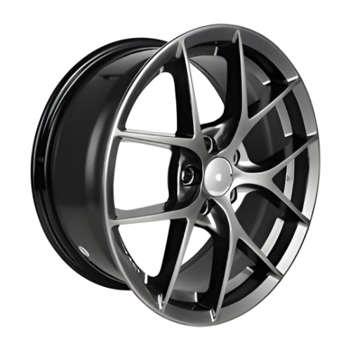 Automotive Wheel Rim Replacement Hyper Black BBS Style 20 Inch