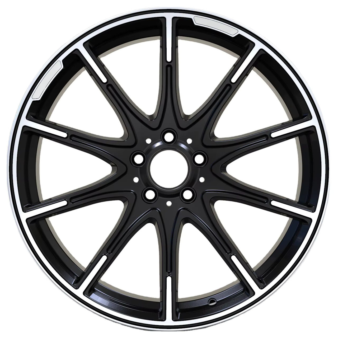 Automotive Wheel Rim Replacement Gloss Black Brabus Style 20 Inch