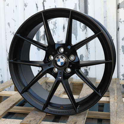 18x8"/18x9" Satin Black 763M Style Wheels (5x120) Fits BMW E90 F30 E60 F10 3 5 7 Series X5 X6