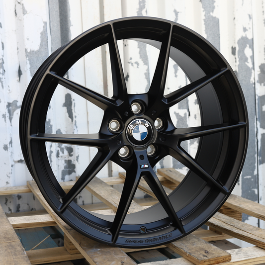 18x8"/18x9" Satin Black 763M Style Wheels (5x120) Fits BMW E90 F30 E60 F10 3 5 7 Series X5 X6
