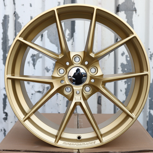 20x8.5"/20x9.5" Satin Gold 763M Style Wheels (5x112) Fits BMW G20 G30 X3 X5 3 4 5 Series